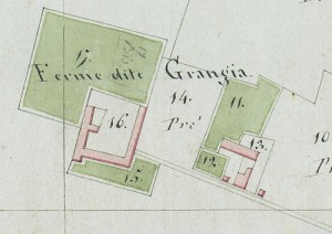 Cascina La Grangia, Grange. Mappa primitiva Napoleonica, 1805. © Archivio Storico della Città di Torino