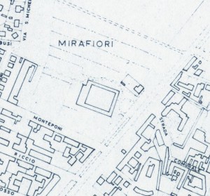 Cascina La Grangia, già Lagrange. Istituto Geografico Militare, Pianta di Torino, 1974. © Archivio Storico della Città di Torino