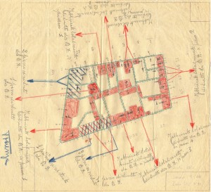 Bombardamenti aerei. Censimento edifici danneggiati o distrutti. ASCT Fondo danni di guerra inv. 1716 cart. 35 fasc. 22. © Archivio Storico della Città di Torino
