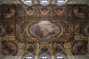 L’affresco di Gonin che decora il soffitto della Sala del Parlamento del Museo nazionale del Risorgimento italiano. Fotografia di Fabrizia Di Rovasenda, 2010. © MuseoTorino.