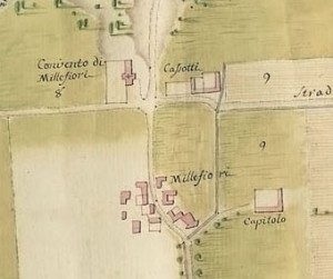 Cascina Cassotti Balbo, La Balbo. Carlo Antonio Bussi, Tipo tra Moncalieri, Beinasco e Grugliasco, 1777. © Archivio Storico della Città di Torino