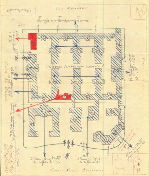 Bombardamenti aerei. Censimento edifici danneggiati o distrutti. ASCT Fondo danni di guerra inv. 1224 cart. 25 fasc. 27. © Archivio Storico della Città di Torino