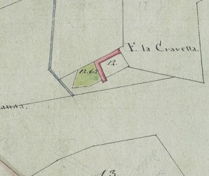 Cascina Cravetta. Mappa primitiva Napoleonica, 1805. © Archivio Storico della Città di Torino