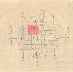 Bombardamenti aerei. Censimento edifici danneggiati o distrutti. ASCT Fondo danni di guerra inv. 705 cart. 14 fasc. 90. © Archivio Storico della Città di Torino