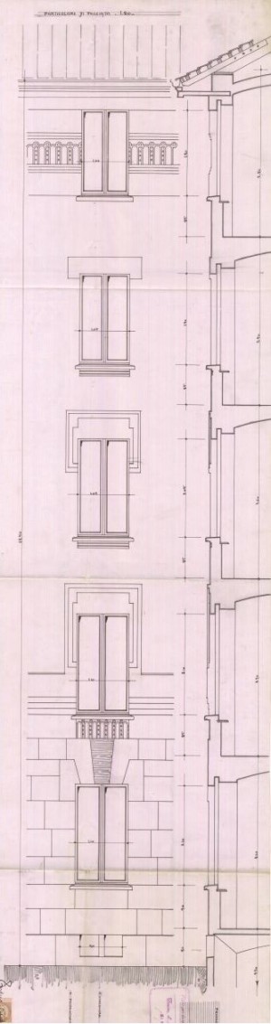 Particolare - progetto edilizio casa De Francisco/Frapolli (ASCT, PE I cat. 1911/871)