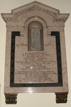 Cippo commemorativo 1706