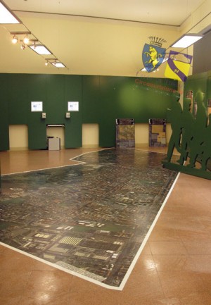 Centro di Interpretazione Circoscrizione IV, 2008. Particolare dello spazio espositivo. Fotografia Ecomuseo Urbano Circoscrizione IV, 2008.						