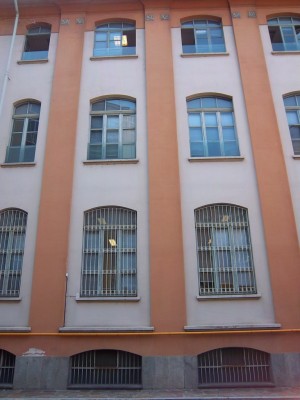Pietro Fenoglio, Ex fabbrica Boero, 1905. Particolare delle finestre. Fotografia L&M, 2011.	