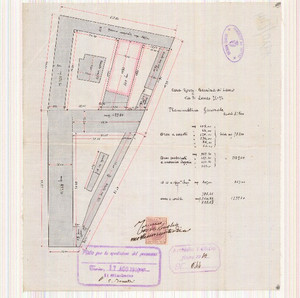 La planimetria di casa Rovey, 1910. © Archivio Storico della Città di Torino