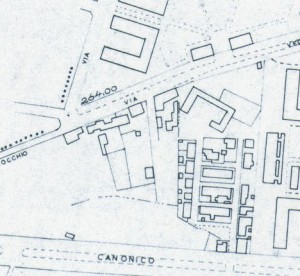 Cascina Bianco e cascina San Paolo. Istituto Geografico Militare, Pianta di Torino, 1974. © Archivio Storico della Città di Torino