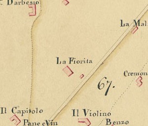 Cascina La Marchesa, già La Florita. Piano dimostrativo della città e territorio di Torino, 1833, © Archivio Storico della Città di Torino