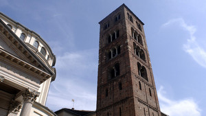 Il campanile di Sant’Andrea presso il Santuario della Consolata (1). Fotografia di Plinio Martelli, 2010. © MuseoTorino.