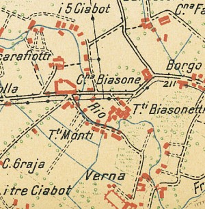 Cascina Biasone. Istituto Geografico Militare, Pianta di Torino e dintorni, 1911. © Archivio Storico della Città di Torino