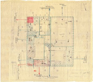 Bombardamenti aerei. Censimento edifici danneggiati o distrutti. ASCT Fondo danni di guerra inv. 101 cart. 2 fasc. 30. © Archivio Storico della Città di Torino