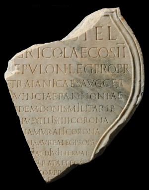 Dedica a Quinto Glizio Agricola, museo di Antichità. © Soprintendenza per i Beni Archeologici del Piemonte e del Museo Antichità Egizie.