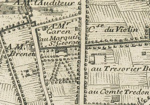 Cascina La Marchesa, già La Florita. Gaspard Baillieu, Plan de la Ville et Citadelle de Turin, 1705, © Archivio Storico della Città di Torino