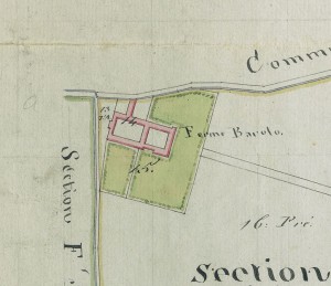 Cascina Barolo. Mappa primitiva Napoleonica, 1805. © Archivio Storico della Città di Torino