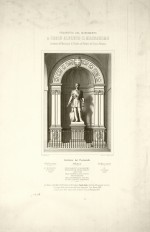 Monumento a Carlo Alberto in Palazzo Civico, stampa, 1859 