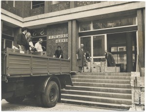 Il nuovo edificio della Biblioteca civica, i libri tornano a casa, 1960. Biblioteca civica Centrale © Biblioteche civiche torinesi