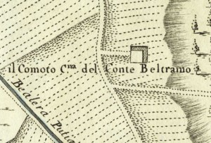 Cascina Comotto. Carta Corografica dimostrativa del territorio della Città di Torino, 1791. © Archivio Storico della Città di Torino