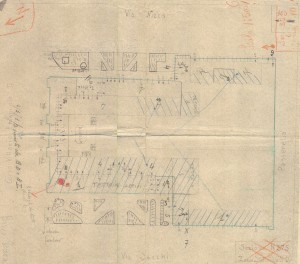 Bombardamenti aerei. Censimento edifici danneggiati o distrutti. ASCT Fondo danni di guerra inv. 375 cart. 7 fasc. 11. © Archivio Storico della Città di Torino