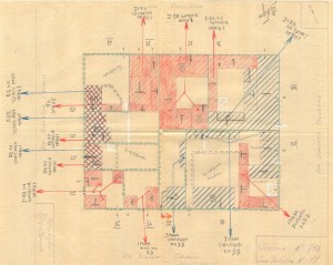 Bombardamenti aerei. Censimento edifici danneggiati o distrutti. ASCT Fondo danni di guerra inv. 758 cart. 15 fasc. 39. © Archivio Storico della Città di Torino