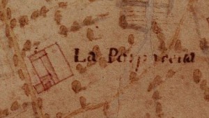 Cascina Porporata. Carta della Montagna  1694 - 1703. © Archivio di Stato di Torino.