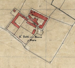 Cascina Tetti Basse di Dora. Catasto Rabbini, 1866, ©Archivio di Stato di Torino.