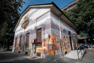 Alessandra Carloni,  murale dell'ex casa del dazio, piazza Rebaudengo 