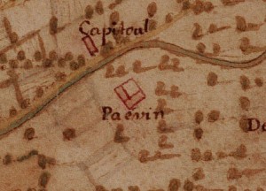 Cascina Pan e Vin. La Marchia, Carta della Montagna, 1694 - 1703, ©Archivio di Stato di Torino.