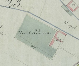 Cascina Amoretti. Mappa primitiva Napoleonica, 1805. © Archivio Storico della Città di Torino