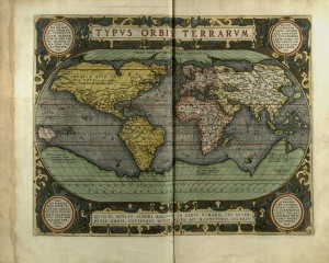 Theatrum orbis terrarum di Abraham Ortelius, 1595. Biblioteca civica Centrale  67.A.29 e 67.A.30 © Biblioteche civiche torinesi