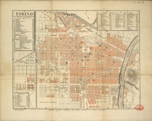 Pianta topografica della città di Torino, 1880 circa. Biblioteca civica centrale, Cartografico  3/4.16.01 © Biblioteche civiche torinesi