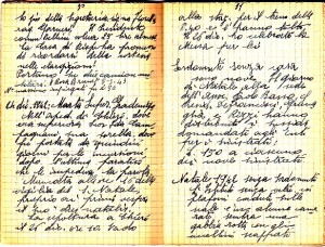 Diario dell’Istituto Lorenzo Prinotti, 1942. ASCT, Fondo Prinotti cart. 31 fasc. 11, 10, pp. 30-31. © Archivio Storico della Città di Torino