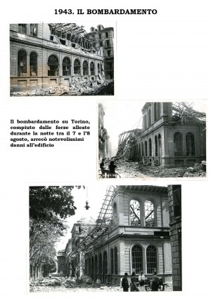 Danni alla Biblioteca civica Centrale in seguito al bombardamento del 1943