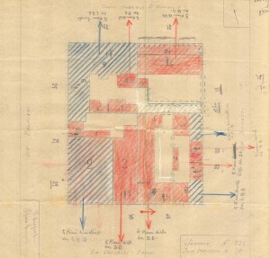 Bombardamenti aerei. Censimento edifici danneggiati o distrutti. ASCT Fondo danni di guerra inv. 723 cart. 15 fasc. 4. © Archivio Storico della Città di Torino