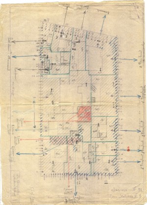 Bombardamenti aerei. Censimento edifici danneggiati o distrutti. ASCT Fondo danni di guerra inv. 82 cart. 2 fasc. 11. © Archivio Storico della Città di Torino