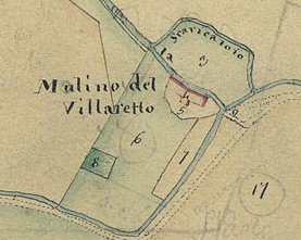 Mulino del Villaretto. Catasto Gatti, 1820-1830. © Archivio Storico della Città di Torino