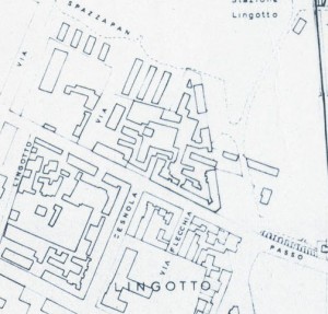 Cascina Juva, il Lingotto. Istituto Geografico Militare, Pianta di Torino, 1974. © Archivio Storico della Città di Torino