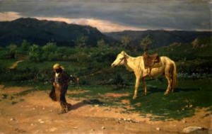 Giovanni Battista Quadrone (1844-1898), Ronzino sardo, 1884 (?), olio su tela, cm 61,5x41,5  –  Torino, GAM Galleria d’Arte Moderna (inv. P/453)