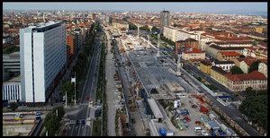 Veduta del cantiere della stazione di Porta Susa (2). Fotografia di Michele D’Ottavio, 2010. © MuseoTorino.