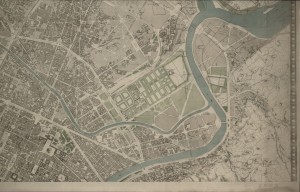 Pianta di Torino, 1945 circa, particolare. Biblioteca civica centrale, Cartografico 8/10.28.04 © Biblioteche civiche torinesi
