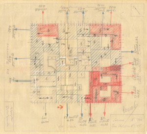 Bombardamenti aerei. Censimento edifici danneggiati o distrutti. ASCT Fondo danni di guerra inv. 750 cart. 15 fasc. 31. © Archivio Storico della Città di Torino