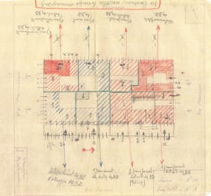 Bombardamenti aerei. Censimento edifici danneggiati o distrutti. ASCT Fondo danni di guerra inv. 195 cart. 4 fasc. 25. © Archivio Storico della Città di Torino