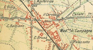 Cascina Balbiano e cascina Palazzotto. Pianta di Torino e dintorni, 1911. © Archivio Storico della Città di Torino