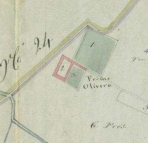 Cascina Olivero. Mappa primitiva Napoleonica, 1805. © Archivio Storico della Città di Torino