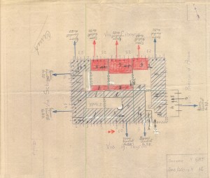 Bombardamenti aerei. Censimento edifici danneggiati o distrutti. ASCT Fondo danni di guerra inv. 687 cart. 14 fasc. 72. © Archivio Storico della Città di Torino