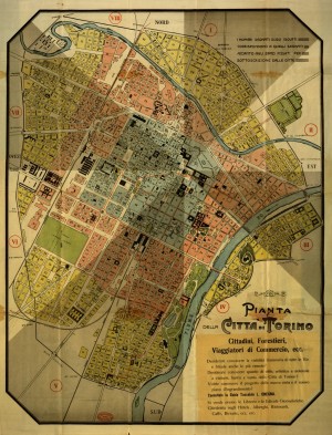 Pianta della città di Torino, 1910 circa. Biblioteca civica centrale, Cartografico 3/4.12.02 © Biblioteche civiche torinesi