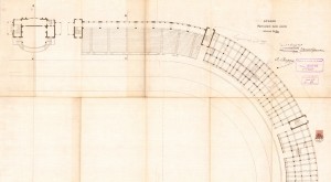 Particolare pianta - progetto edilizio Stadium (ASCT, PE I cat. 1910/570)