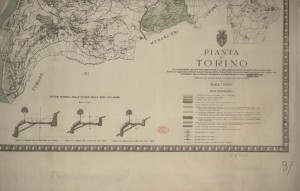 Pianta di Torino, 1945 circa, particolare. Biblioteca civica centrale, Cartografico  8/10.29.02 © Biblioteche civiche torinesi